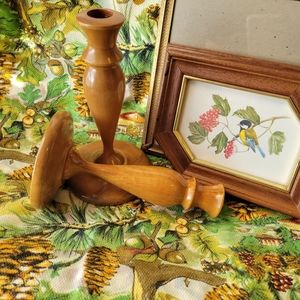 Vintage Woodland Scene Kitchen Linen ~ Towel or Tapestry ~ Nature ~ Pretty